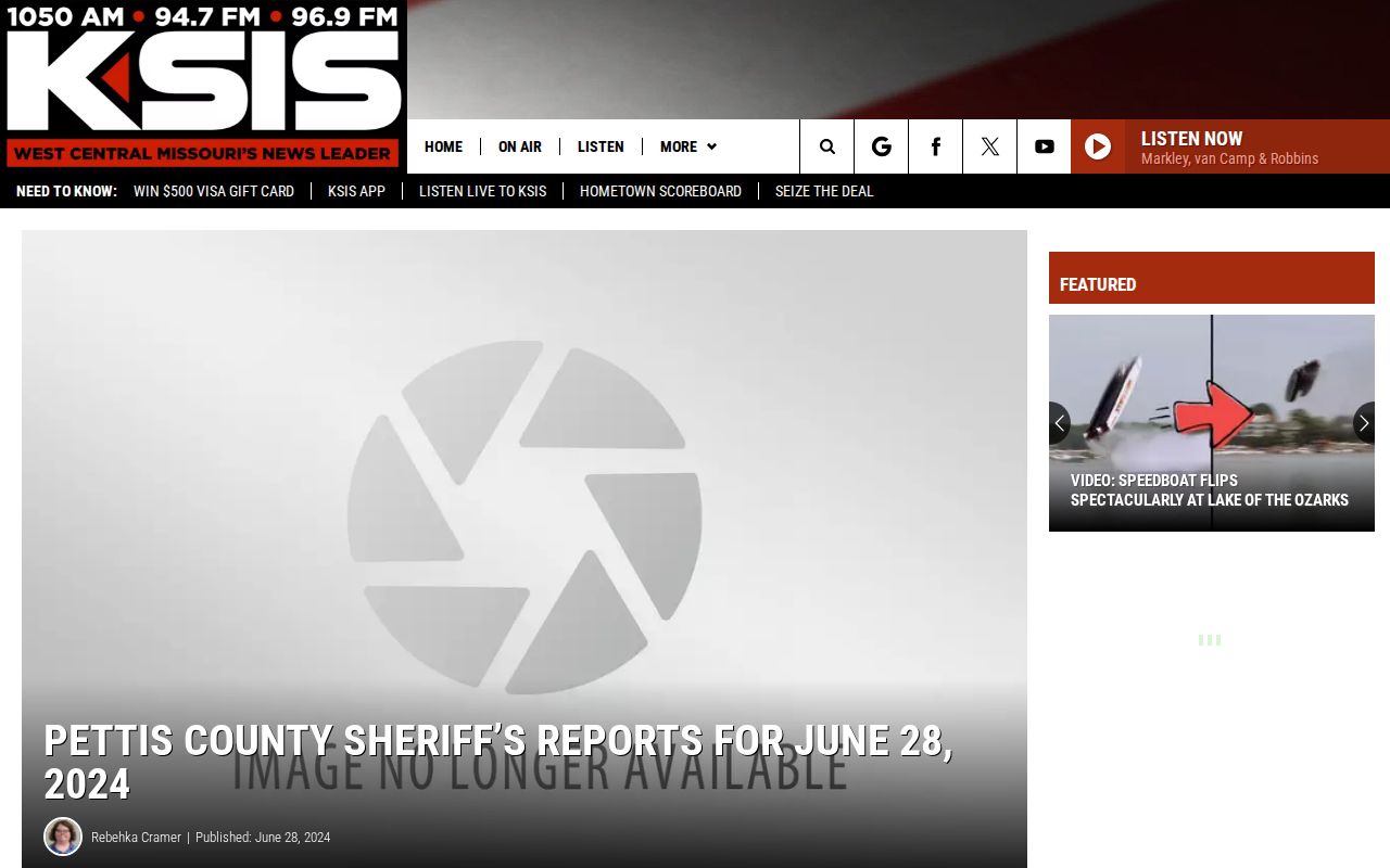 KSIS Pettis County Sheriff arrest report article